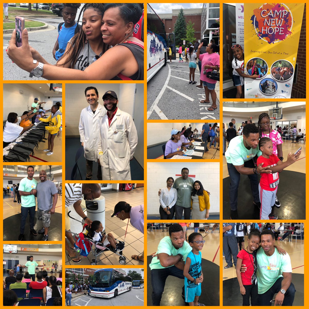 GASickleCell's tweet photo. Camp New Hope officially begins NOW! Over 100 kids of all ages, from all over the country battling Sickle Cell Disease are headed off for one week of adventures. Special thanks to @karonjriley, our amazing team, donors, sponsors, and volunteers who make this happen. #SickleCellGA https://t.co/fiiMlBJMVR