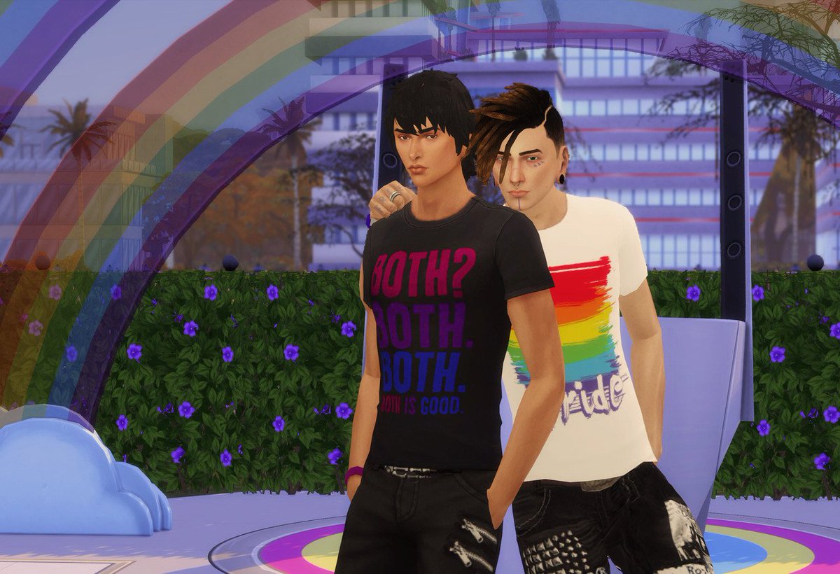 ResinWraith's tweet photo. Soooo I made #Finn and #SeanDiaz from #LifeIsStrange2 and they had a visit to their local #Pride festival. So here you are, some #Fean / #Sinn for you today courtesy of #Sims4 #TS4 #TheSims4 #LIS2 #SeanandFinn #FinnandSean #IdiotsInLove #TS4LifeIsStrange2 #TheSims4LifeIsStrange2 https://t.co/QH2ZrCz06D