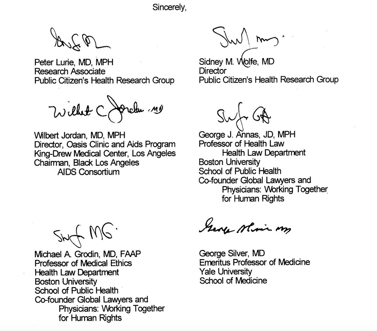 Just so you know, the signatories of this letter aren't conspiracy theory nutjobs!They are professors, doctors, biologists and other highly acclaimed researchers