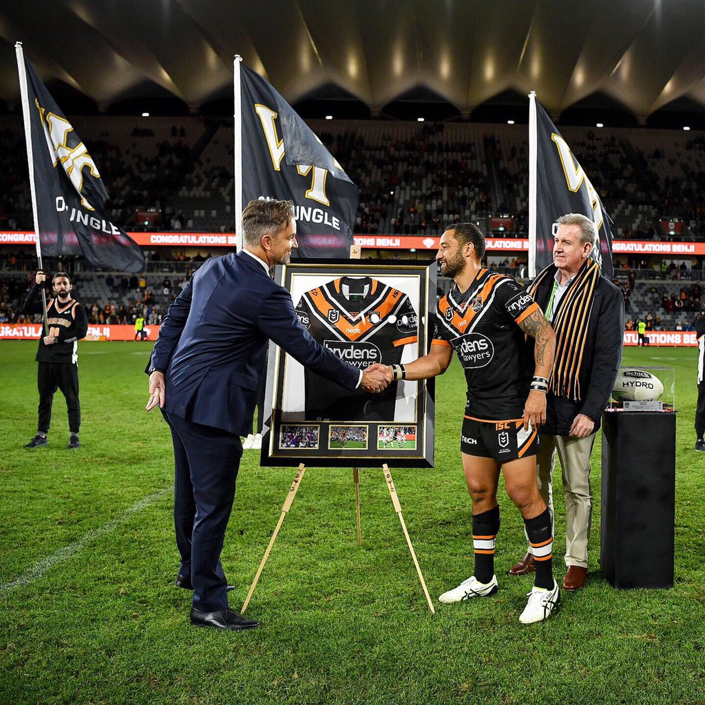 NRL's tweet photo. Celebrating #Benji300 📸 https://t.co/hi41odJV9d