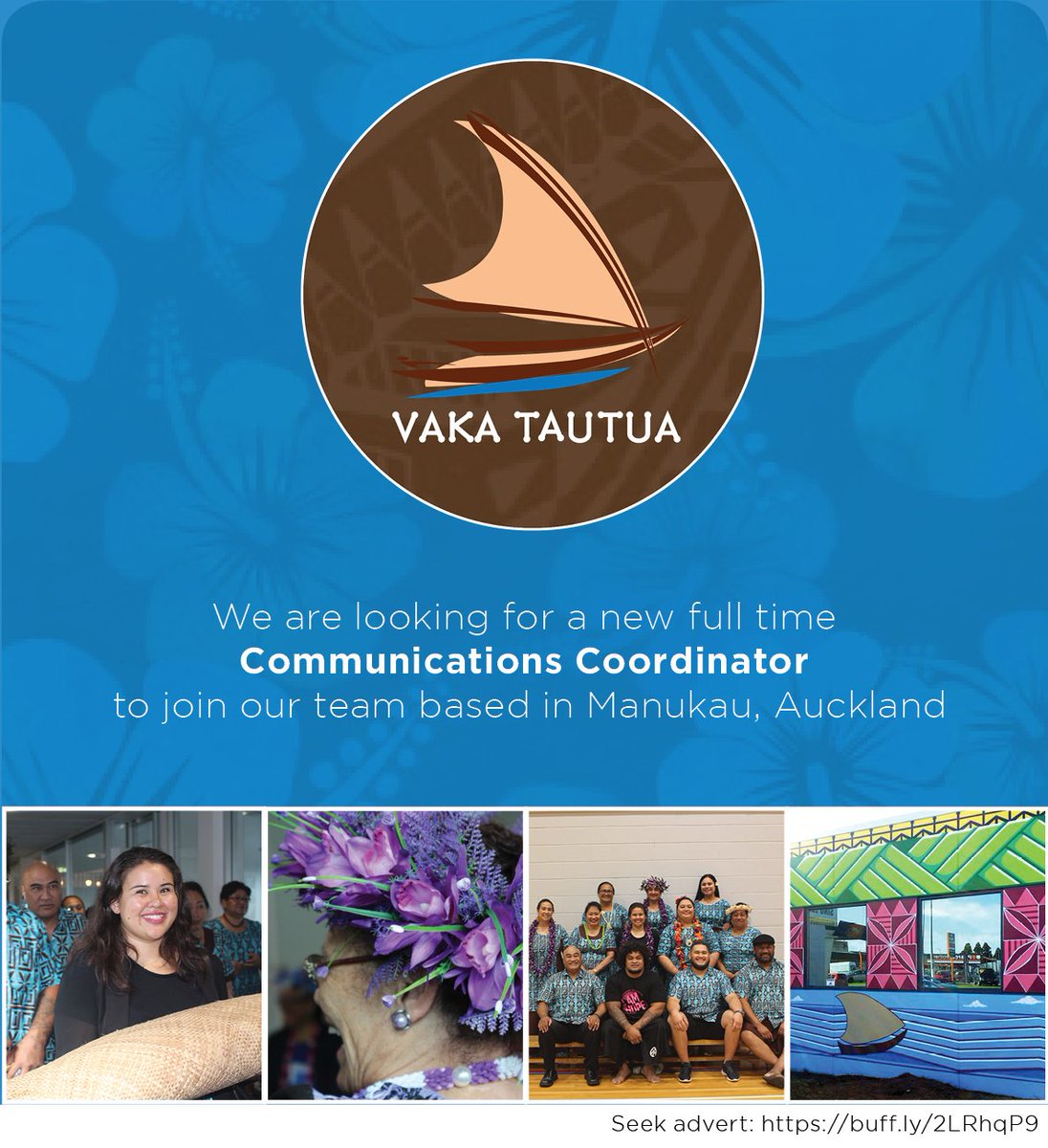 We are looking for a new full time Communications Coordinator to join our Head office in Manukau.

If you have a <3 for Pacific people and can meet all or most of the attributes we are looking for then we welcome your application. job listed on Seek here buff.ly/2LRhqP9