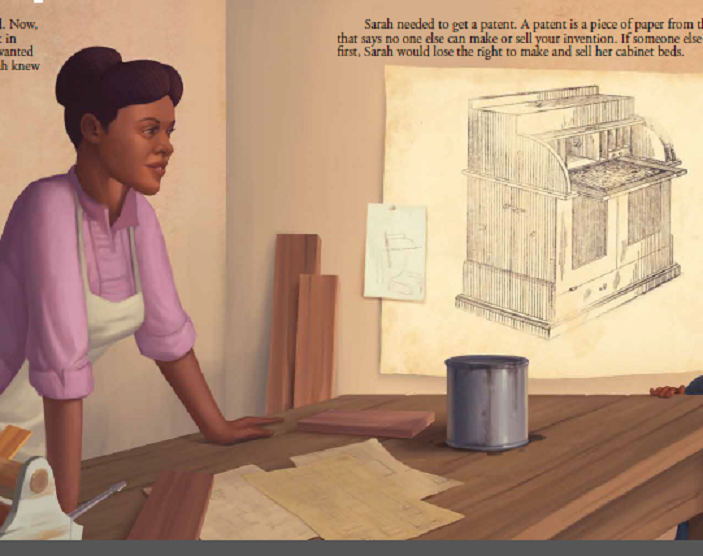 Today is the 134th anniversary of Sarah Goode's Patent #344 177. To help celebrate this trailblazing #AfricanAmerican woman, share this post for a chance to win a copy of SWEET DREAMS, SARAH <a href="/CrestonBooks/">Creston Books</a> @chris_e_draws  amzn.to/2YTquGz #WomenInSTEM #Diversity #kidlit