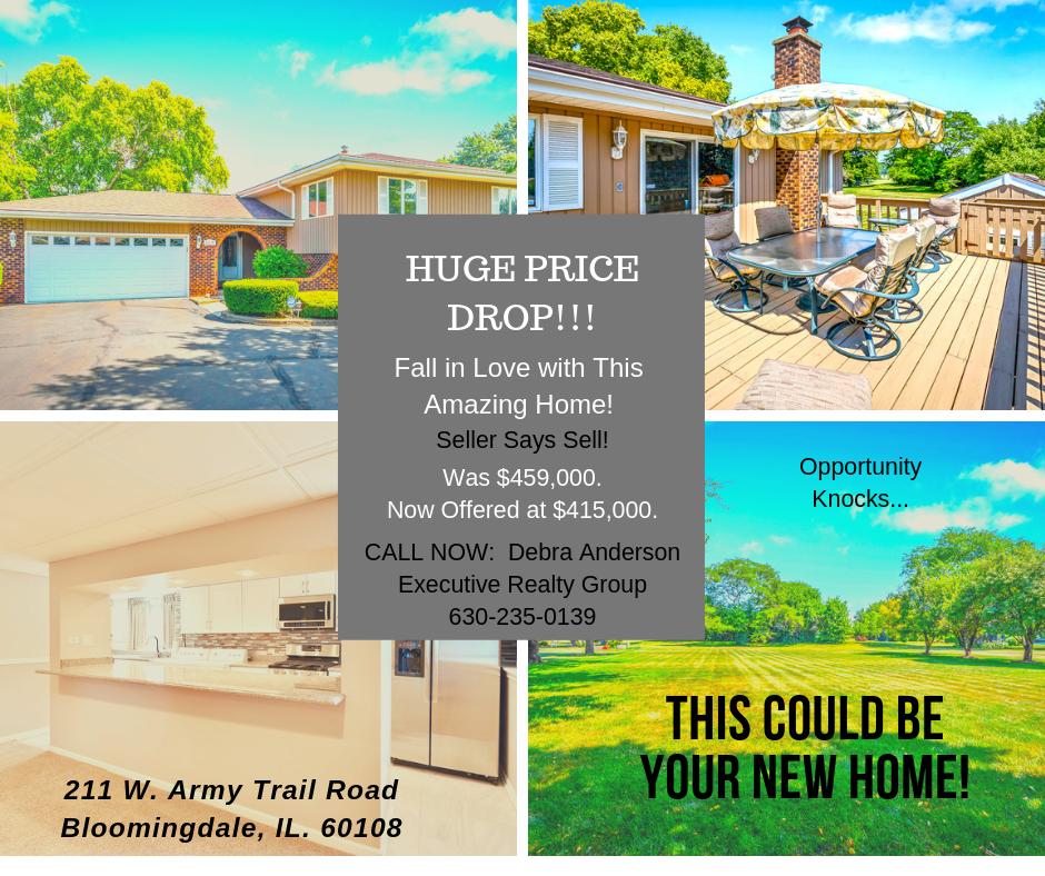 Rare Opportunity!  $44,000. Price Drop!  Extended Family/ Sm Bus. Potential. See This Immaculate Home!  Walk to Shopping &amp; Dining.  
3BR, 3BA, 2 Full Kitchens.  Possible 4th Br. $415,000. Debra Anderson Executive Realty Group.