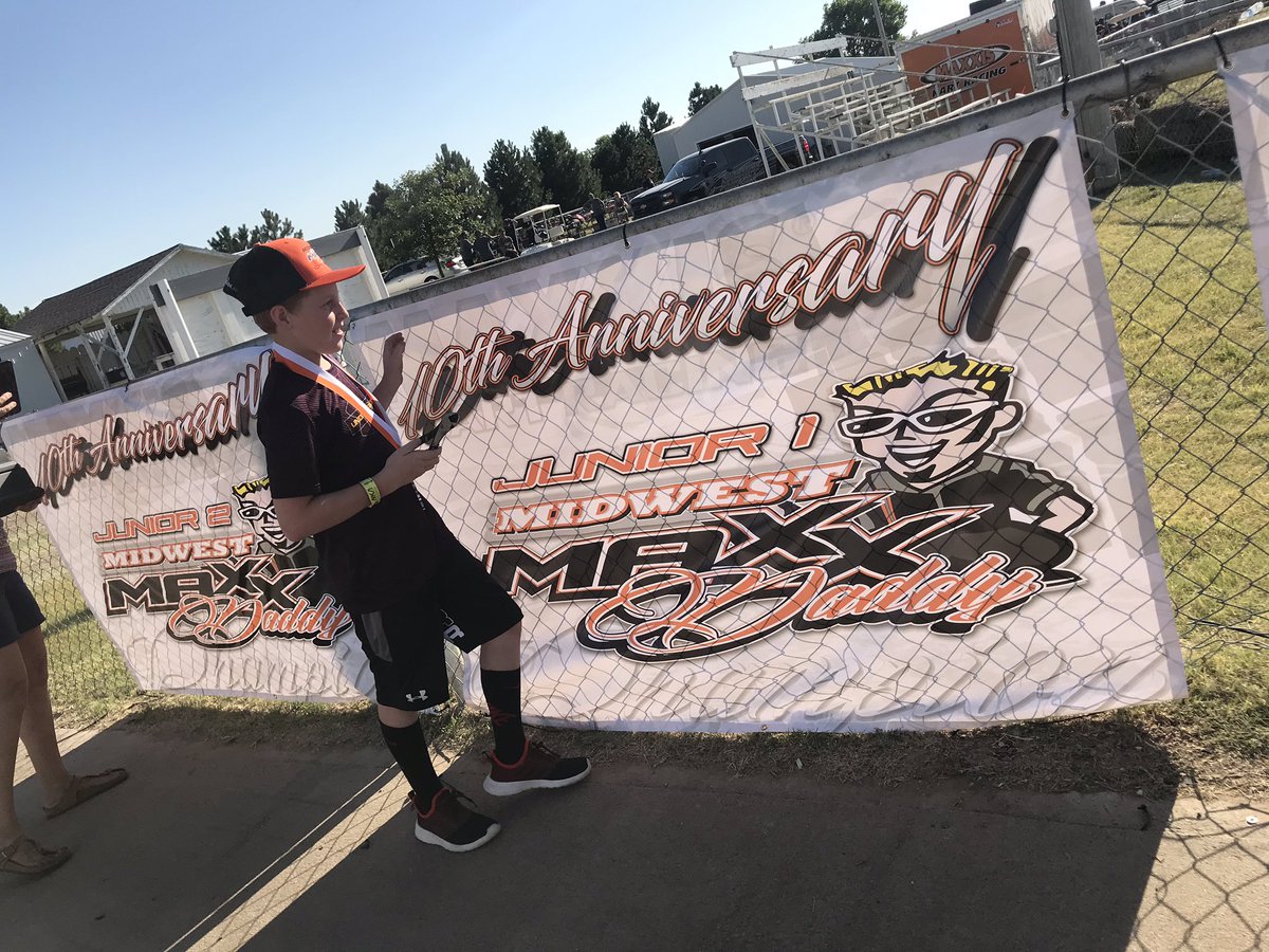 RacingAmerica's tweet photo. #MaxxDaddy: Tech is clear for the JR1 division and Kayden Clatt is officially a Jr Maxx Daddy Champion as he collects his banner and hardware. Highlights will be coming up this week on the Speed51 Network. @maxxiskarting https://t.co/WdYwuuwOxJ