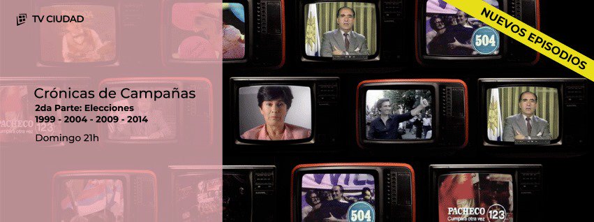 Domingo por la noche = 📺

Serie original y documental exclusivo en <a href="/TVCIUDADuy/">TV Ciudad</a> 

👉 21h #Estreno #CrónicasDeCampañas 
2da parte Episodio 5 - Elecciones 1999 
👉 22 h #ElCaminoDeSiempre 
Documental sobre el viaje de <a href="/jorgenasser/">Jorge Nasser</a> a Nashville, dirigido por <a href="/jsonino/">Julio Sonino</a>👏