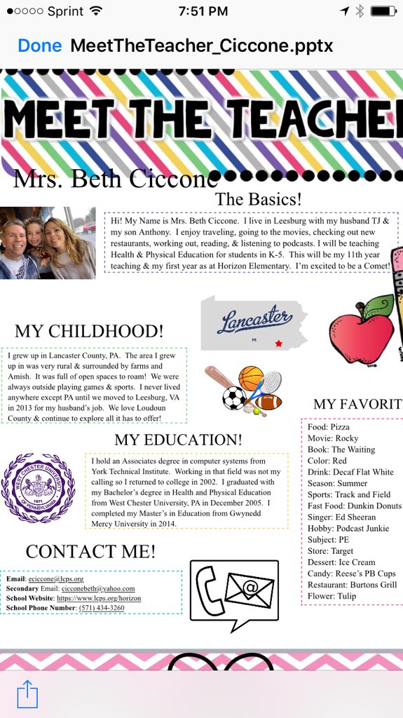 HorizonElem's tweet photo. Mrs. Ciccone will be joining the Specialist team as one of our PE teachers for 2019-2020...Welcome Mrs. Ciccone to the Comet Community! #GoComets! 💫@jenewing94 @Horizon_PTA https://t.co/eT29x801GR