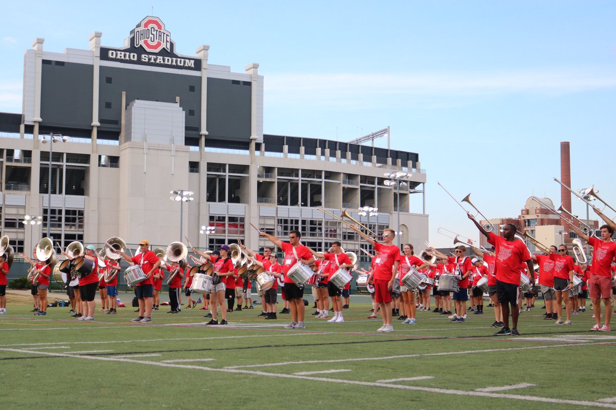 TBDBITL's tweet photo. Today marks the end of our annual high school summer clinic — more than 200 high school students joined us for a weekend of music and marching! #GoBucks https://t.co/aW4QIf7mMO