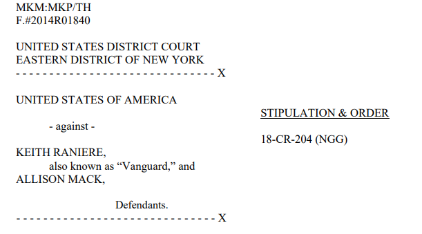 2/ During the trial, Mark Vicente testified that Keith Raniere bragged that  #NXIVM was so massive, with so many interconnected companies under the NXIVM umbrella, that it couldn’t be taken down. Really? Well, even the US Gov’t said it was big…Much discovery evidence>sealed.