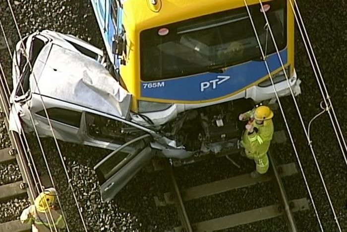 Melbourne Crash Five People In Hospital After Train Hits Two Cars