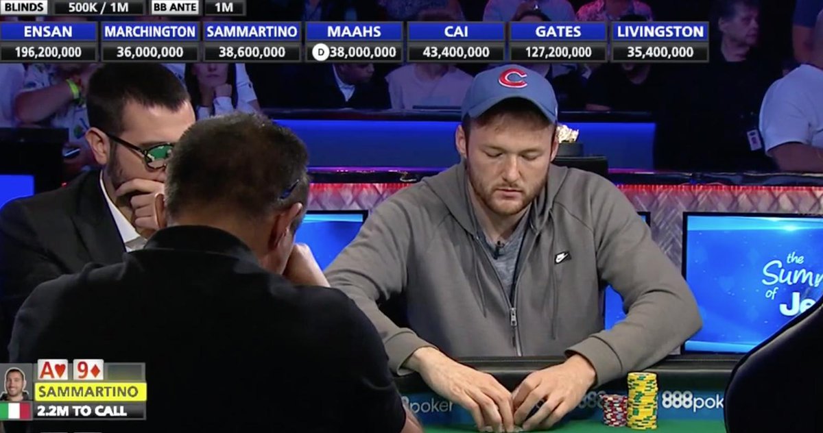 EddieBarstool's tweet photo. We're on Hiawatha Park kid Kevin Maahs to win the World Series of Poker. He's already committed to re-opening Chucho's if he finishes in the Top 3 per sources https://t.co/RH3jeVT9sR