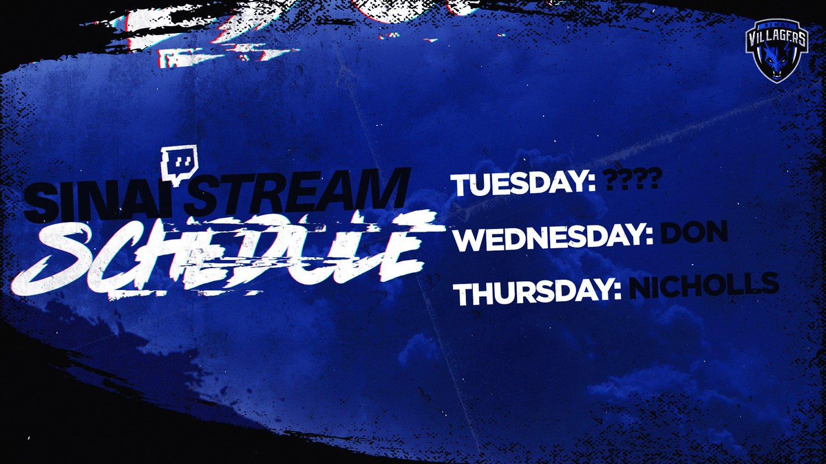 SinaiVillage's tweet photo. New week, new Sinai Content!🎥

Catch us streaming on Twitch during the days listed below. 👇👋

Tuesday- ??? 🤔
Wednesday - @MrDonphan
Thursday- @NichollsLawd 

https://t.co/g8spo8OPrY    #DefendTheVillage 💙 https://t.co/Jk72Ojre8i