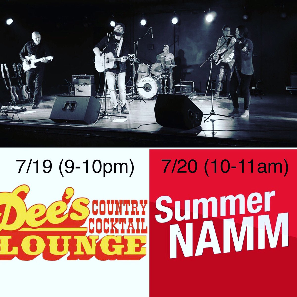 This weekend in Nashville! Friday night @deeslounge615 and Saturday morning <a href="/NAMMShow/">NAMMShow</a>
