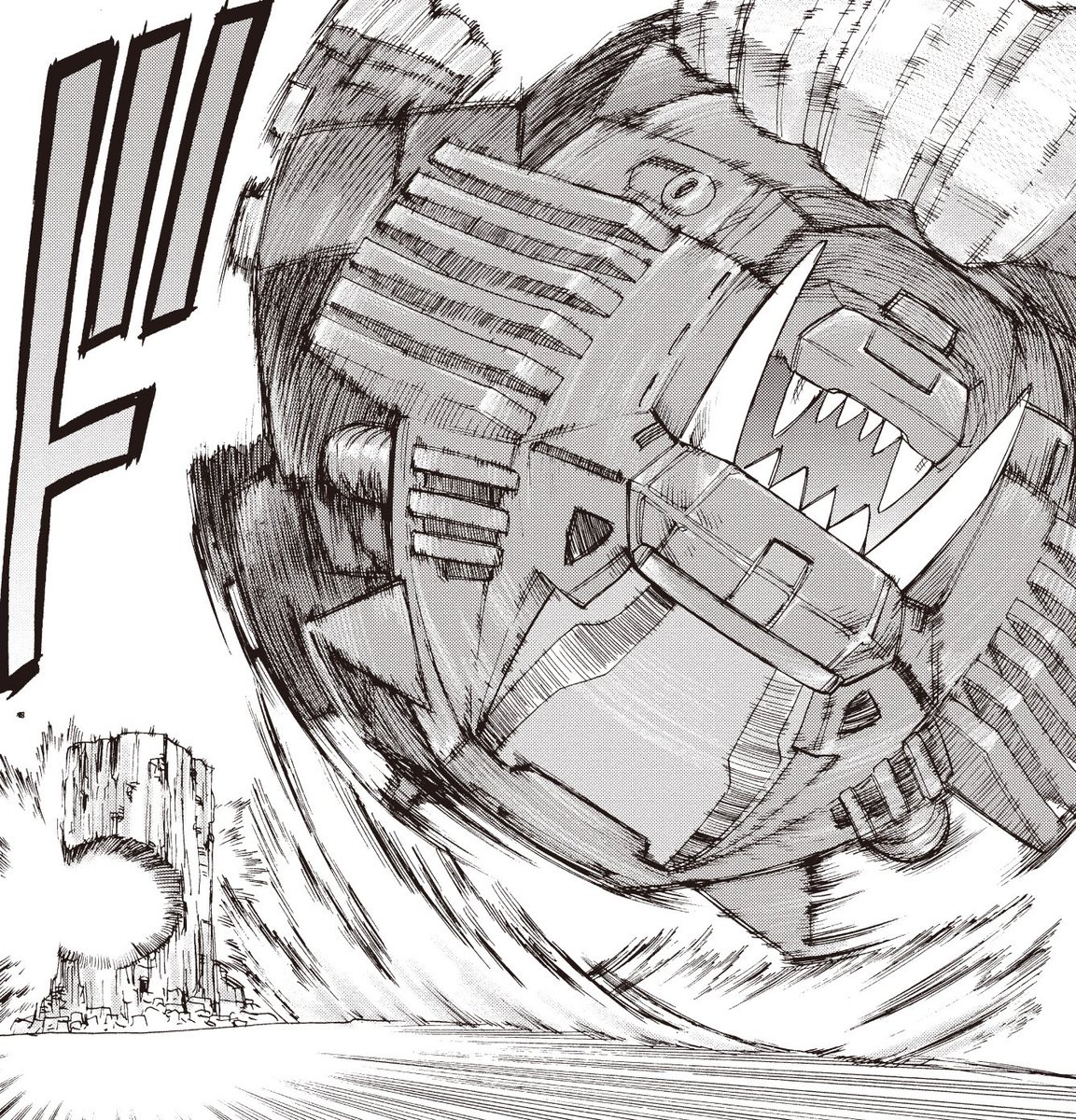 機獣新世紀ゾイド の名場面 着弾まで0.1秒のリニアレールガンの弾丸を