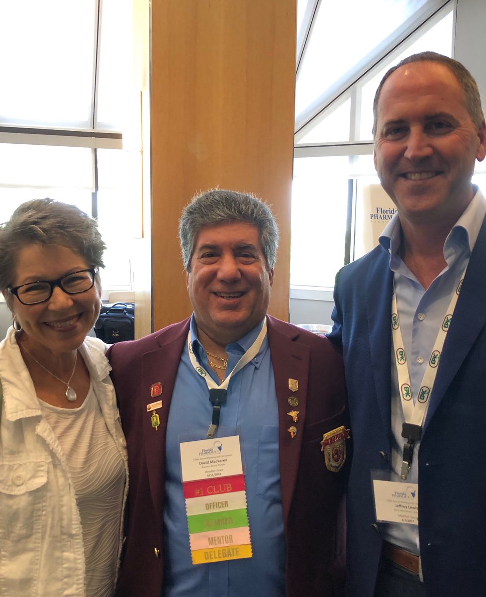 DrJeffLewis's tweet photo. Congratulations to Palm Beach County pharmacist, David “Chachi” Mackarey, on being installed as 2019-20 President of the Florida Pharmacy Association. Wishing you much success as you lead this organization in the coming year. @Pharmview ⁦@PBCMS⁩ https://t.co/bnuE1O2oTI