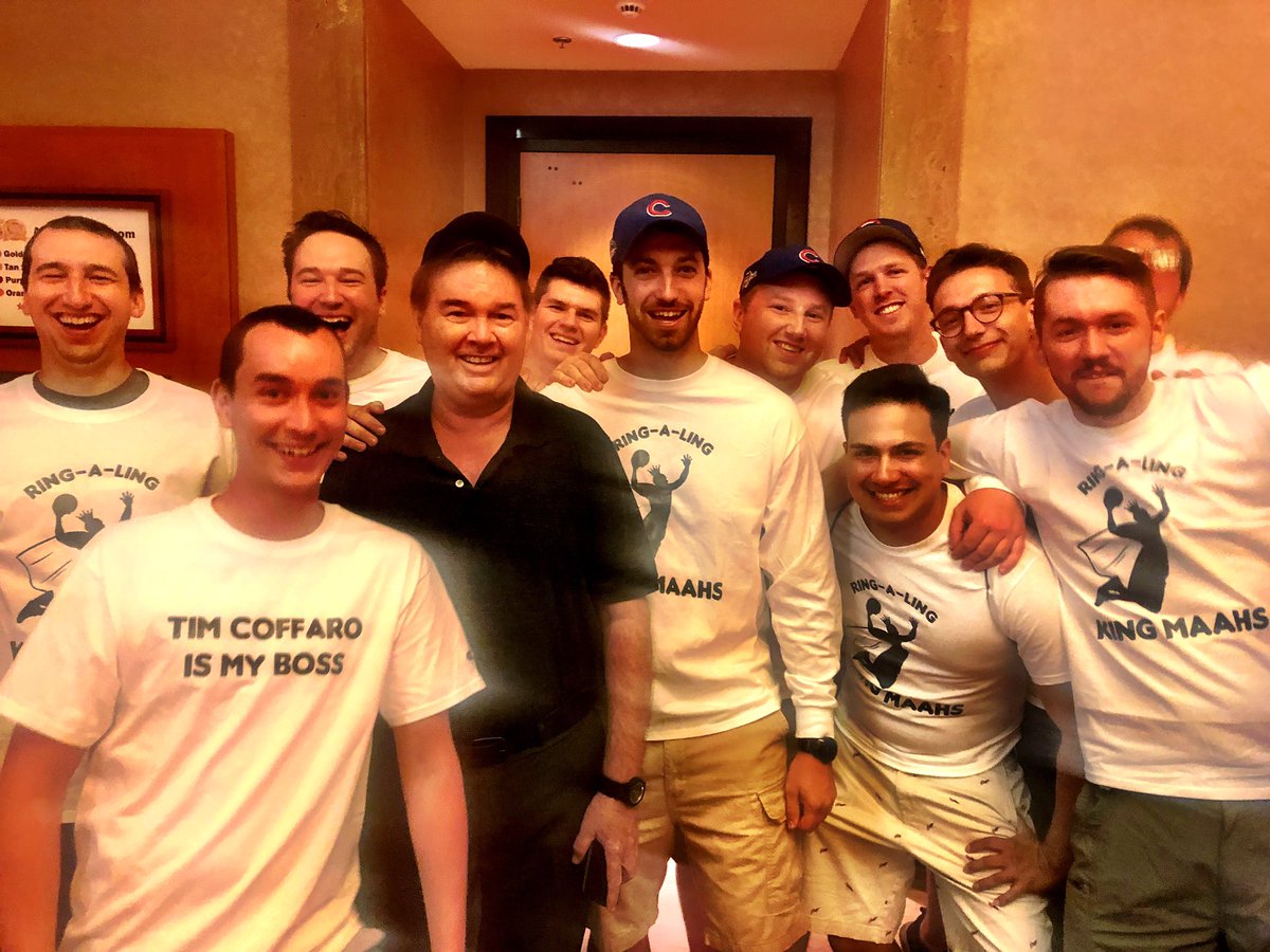 casinocityGT's tweet photo. Cheering section for Kevin Maahs @WSOP Main Event will include father Jim &amp; 20 of his friends from Chicago. Dad says he’ll be the most vocal on the rail. “I was the loudest in the stands when he played high school basketball. That’s probably not going to change tonight.” #WSOP50 https://t.co/yT13Rpc51n