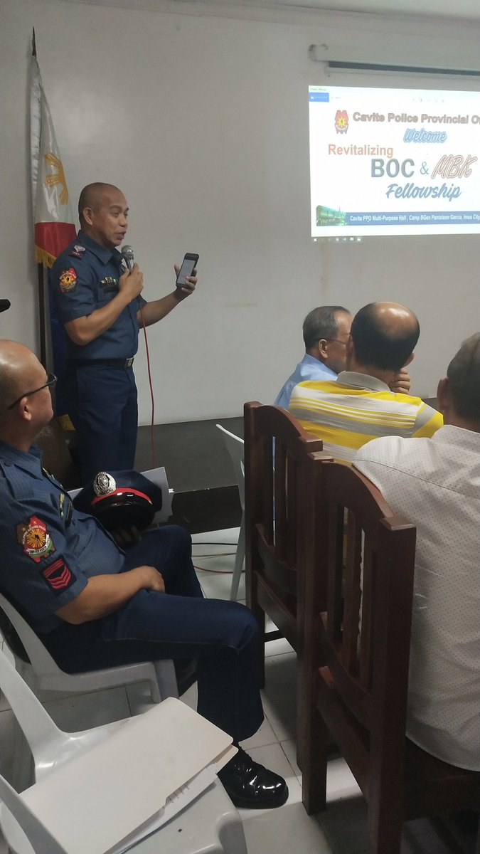 On going Revitalizing BOC and MBK fellowship attended by COP,Values coach of different station at Mayo Hall BGen Pantaleon Garcia Imus City.