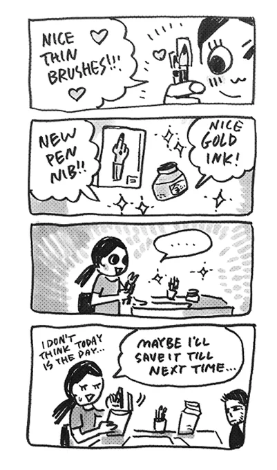 Artist vs. fresh new pen nib 
