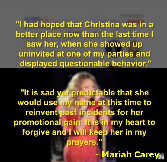 Aguilera made light of Mariah Carey’s mental health and hospitalization, quoting ‘But it was at that time that she had that breakdown, so she might have been very medicated.’ Here’s what Mariah Carey had to say about her: