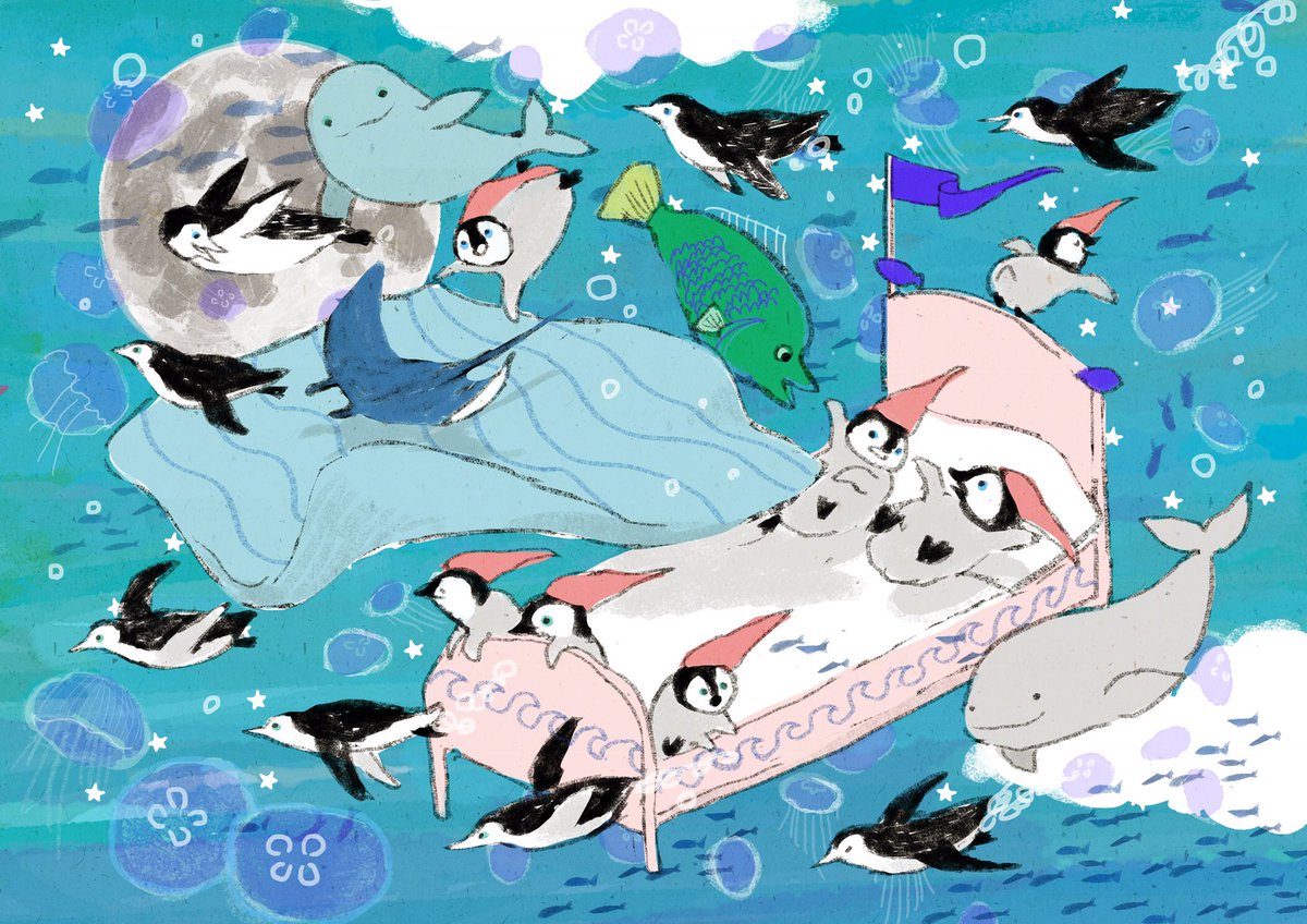 「#海の日 」|ももろ　4／20発売絵本「パンダのパクパクきせつのごはん」のイラスト