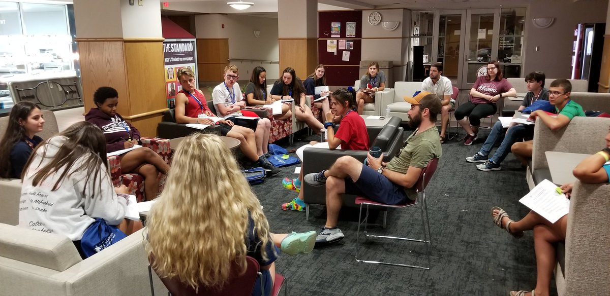 A trip to <a href="/sgfgardens/">Springfield Garden</a> to hear about food justice, dinner at <a href="/garbospizzeria/">Garbo's Pizzeria</a> and an evening brainstorming our Greater Good Projects has made for a good end of Day 2. These students are game changers! #MPAA2019