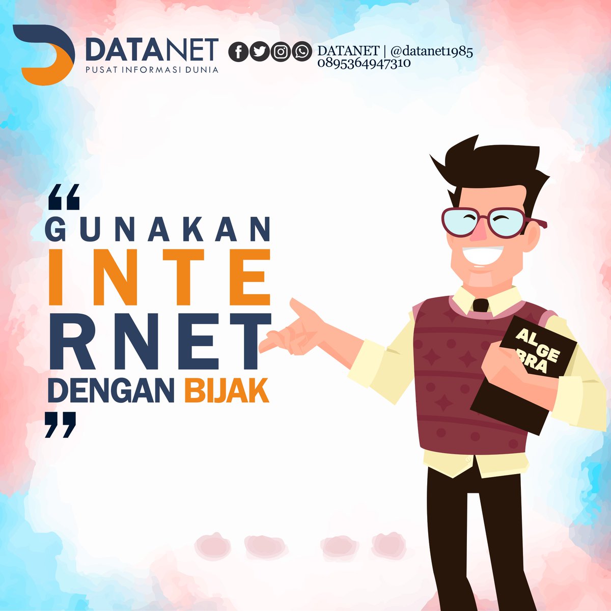 datanet1985's tweet image. Selamat pagi sahabat DATA net... yuk tanamkan mulai hari ini untuk bijak berinternet, pilah semua informasi yang harus di terima dan tidak di terima, jangan sampai termakan hoax yang banyak beredar di media yah...
#datanet
#datanethome
#datanetkece
#datanethotspotr
#network
