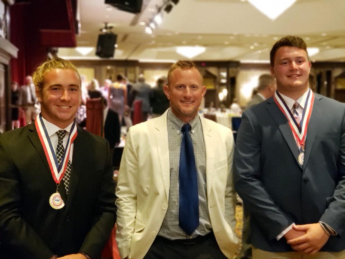 NDBlackKnightFB's tweet photo. East / West Allstar Banquet. Cleaned  up and representing ND! https://t.co/YtnSyofasU