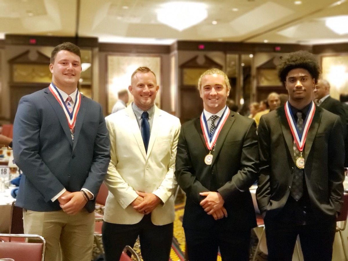 NDBlackKnightFB's tweet photo. East / West Allstar Banquet. Cleaned  up and representing ND! https://t.co/YtnSyofasU