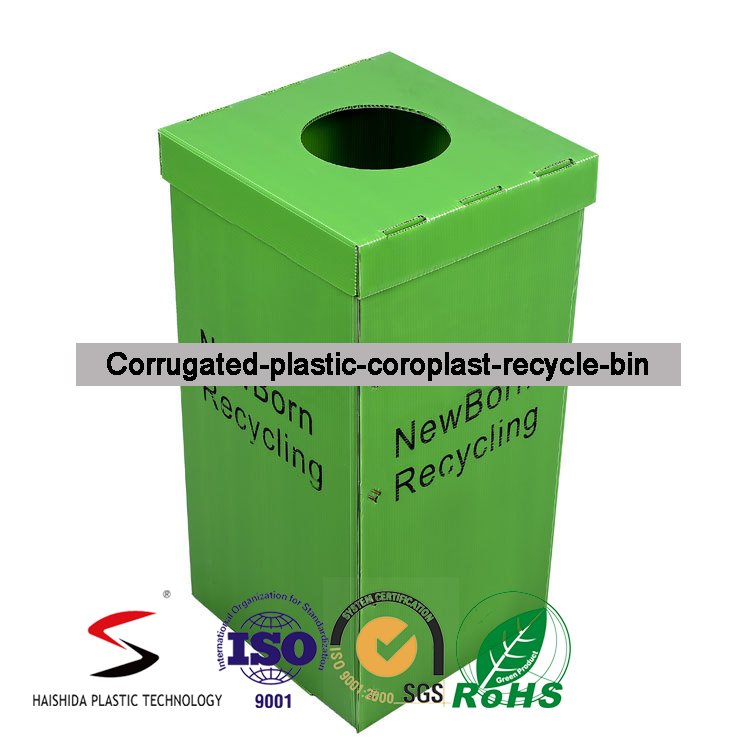 CORRUGATED PLASTIC RECYCLED BIN