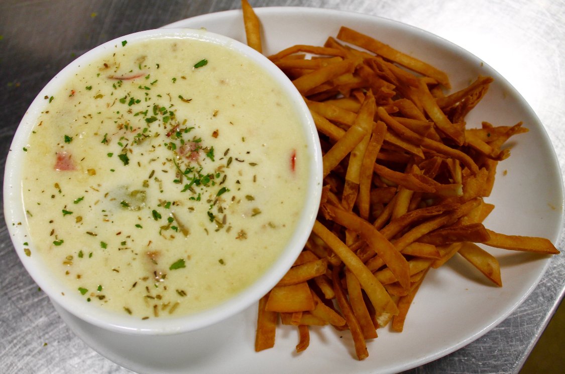 Who said you can’t have soup in the summer? Come in and try our delicious homemade potato soup that’s on special this week!
