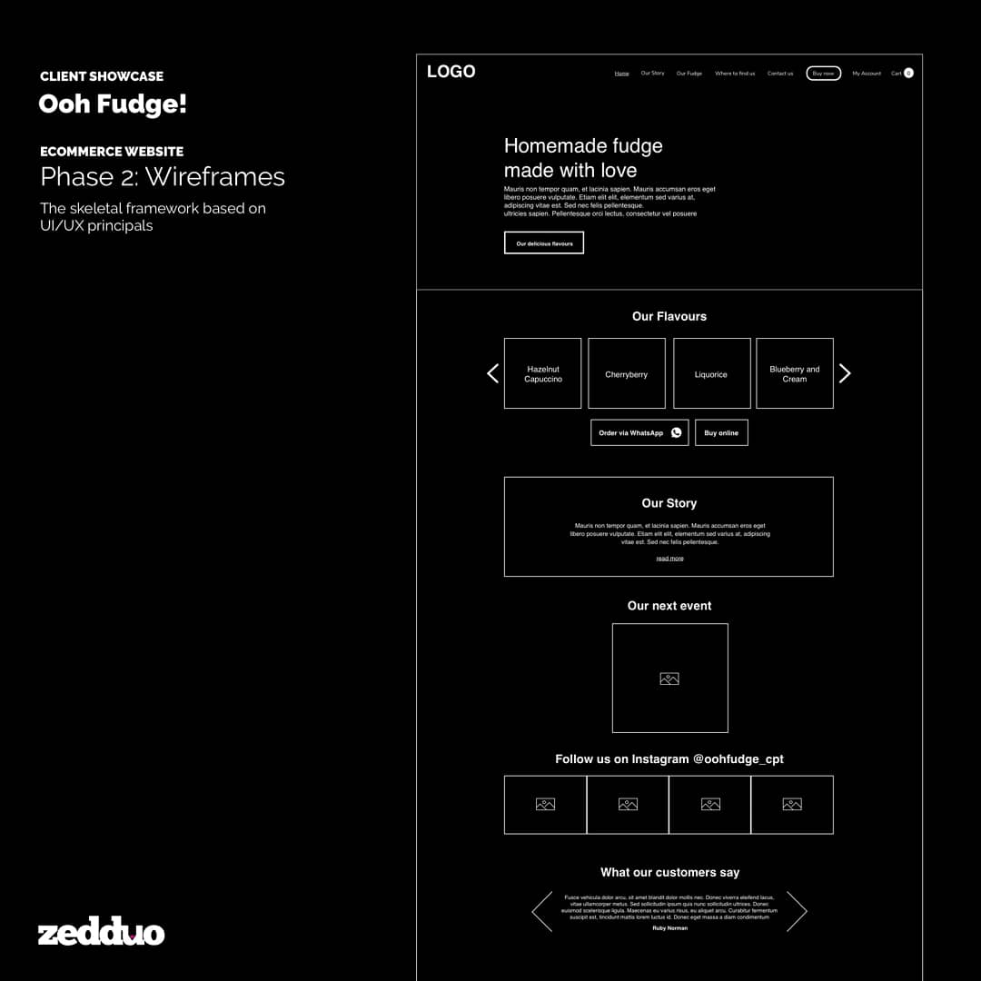 zedduo's tweet photo. Client Showcase: Ooh Fudge! We were tasked to create a full #brandidentity and build an #eCommerce website. https://t.co/Ghd3nXvl9T