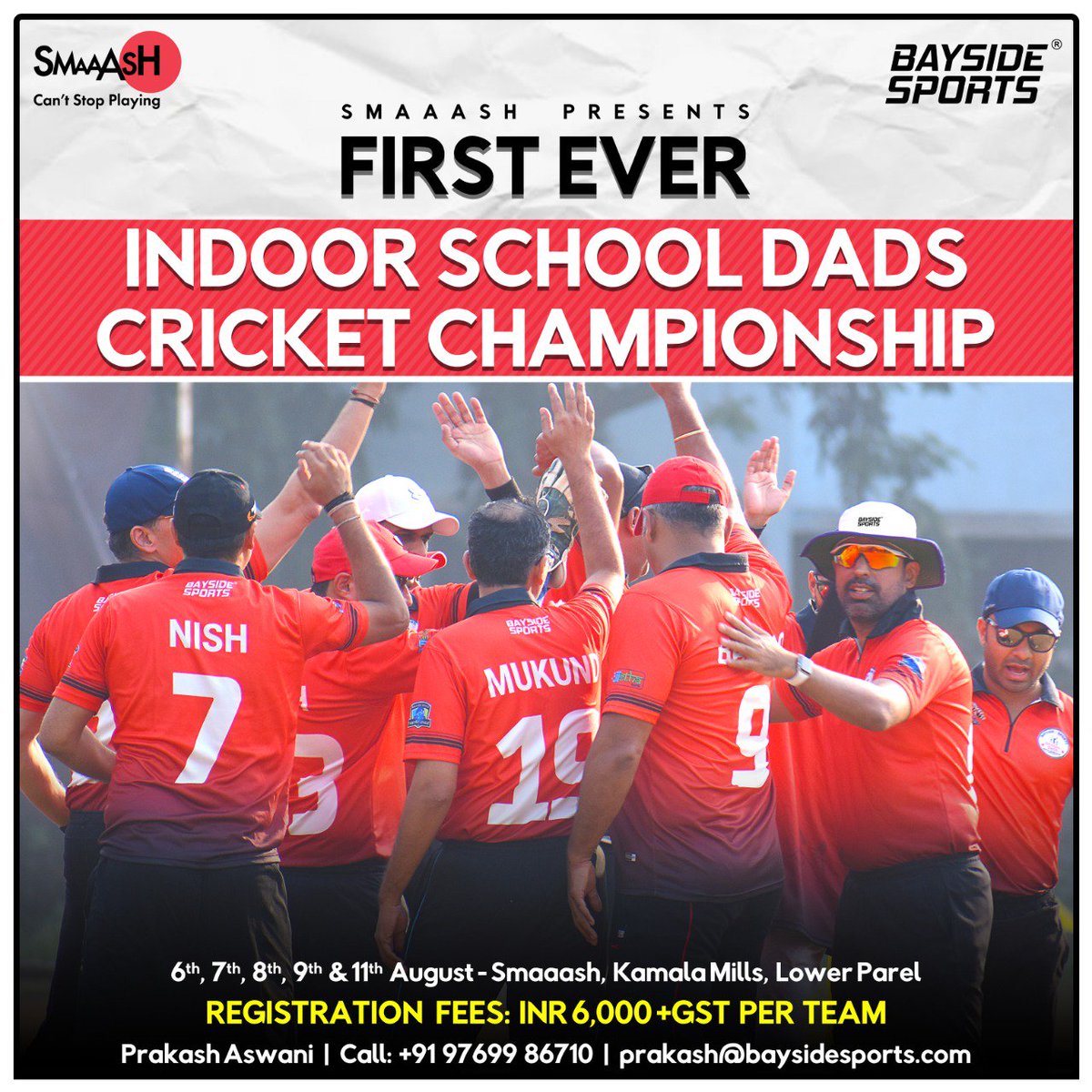 Register Now for Indoor School Dads Cricket Championship #SMAAASH #KamalaMills Lower Parel <a href="/SmaaashLive/">Smaaash</a>
#BaysideSports #SmaaashItWithBaysideSports #CreatingChampions