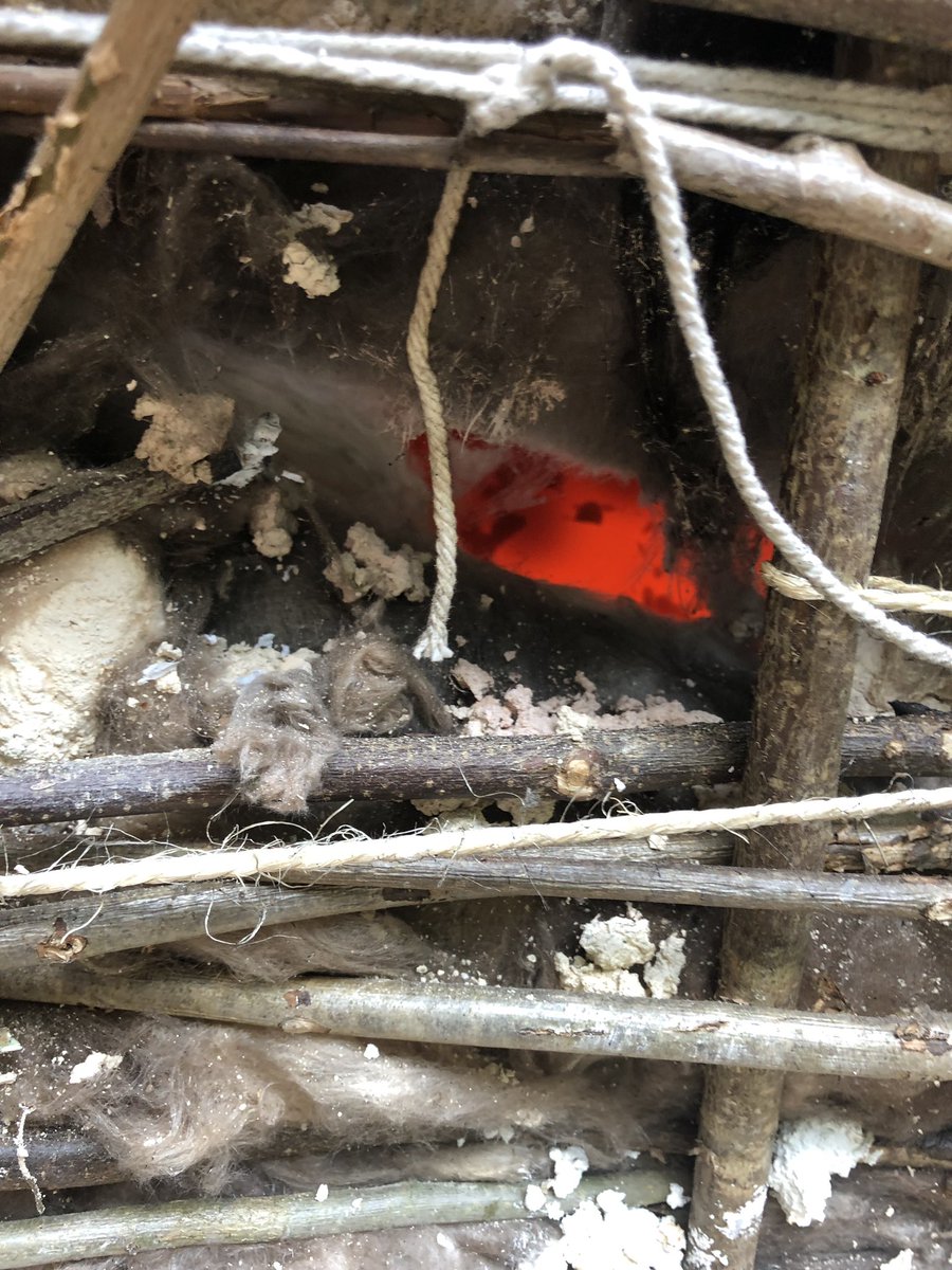 Quite proud of my little bit of lime pointing on this ancient stone wall at Boxley Abbey working party with @SPAB1877 The mortar was made on site in this impressive kiln using local materials! #conservation #stonewall