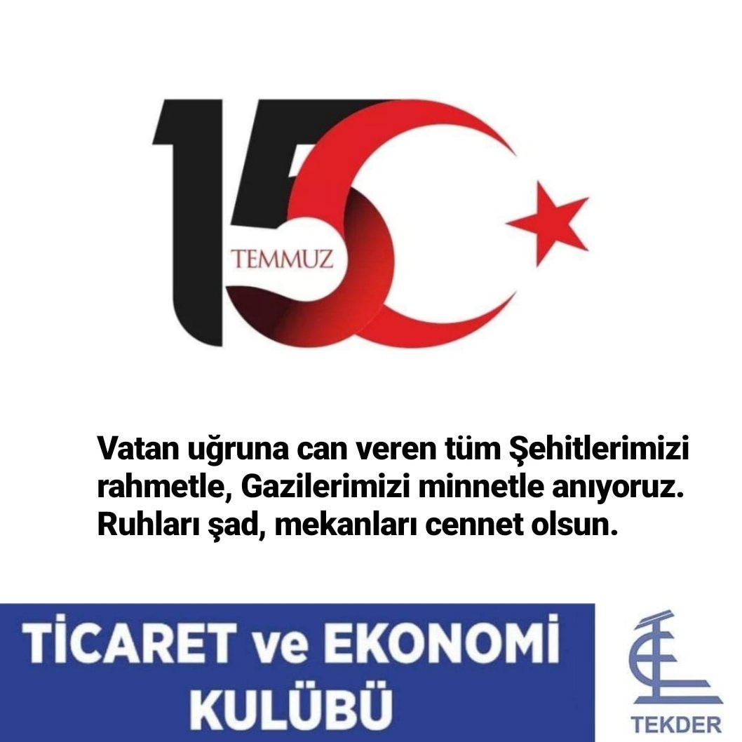 Vatan uğruna can veren tüm Şehitlerimizi rahmetle, Gazilerimizi minnetle anıyoruz. Ruhları şad, mekanları cennet olsun. #15TemmuzGecesi 🇹🇷🇹🇷