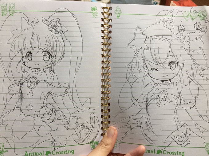 娘に頼まれてプリキュアいっぱい描いた〜!娘の塗り絵? 