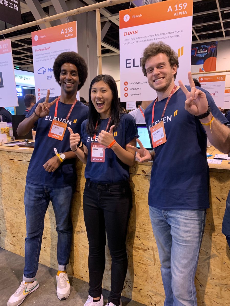 PaloITHongKong's tweet photo. Our team had a ball at this year’s @RISEConfHQ showing off ELEVEN, a ‘magic’ AI-powered #accounting platform incubated by PALO IT. Shout out to all the startups and SMEs who took part in the event’s pitch competitions 👏 the highlight of the week! #startupstrategy #weshare https://t.co/4XRsRJv7bi
