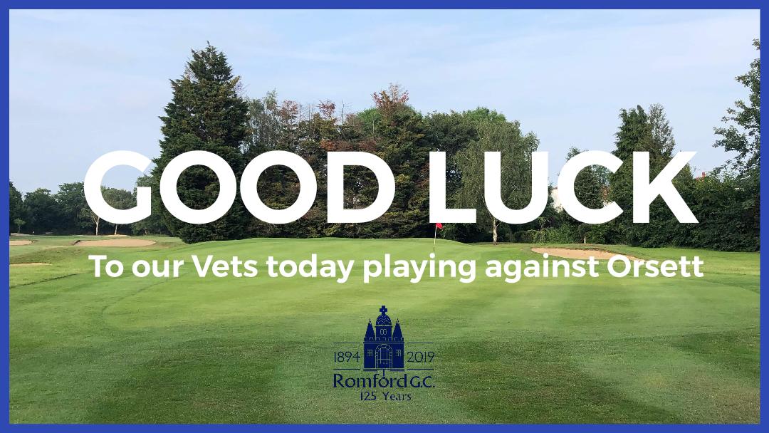 Romfordgolfclub's tweet photo. Good luck to our vets today #rgc #125yearsandstillmakinghistory #easywalkingcourse #newmemberswelcome https://t.co/vX1Abq89gV
