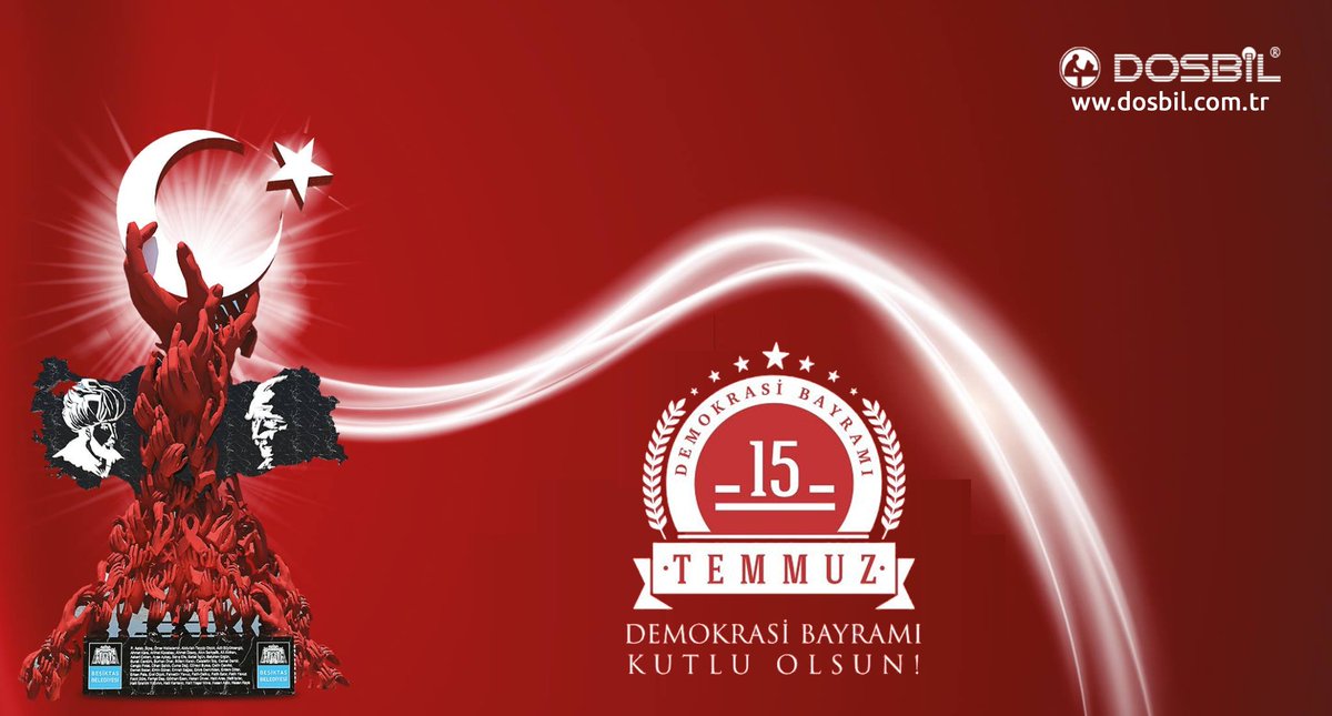 Dosbil's tweet photo. 15 Temmuz 2016' da yaşadığımız menfur darbe girişiminde hayatını kaybetmiş şehitlerimize Allah' tan rahmet diler,
15 Temmuz Demokrasi ve Milli Birlik Gününü içtenlikle kutlarız. https://t.co/wdBj4403Fo