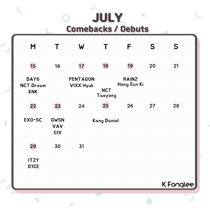 k_fanglee's tweet photo. ‼️JULY COMEBACKS/DEBUT‼️

Lihat berita👉https://t.co/Uxhbe4zLVO

#kfanglee #faktakpop #faktakorea #koreannews #beritakpop #beritakorea #reaksiorangkorea #zonakorea #fyikorea #infokpop #kpopcomeback https://t.co/o50Sg9j3Dk