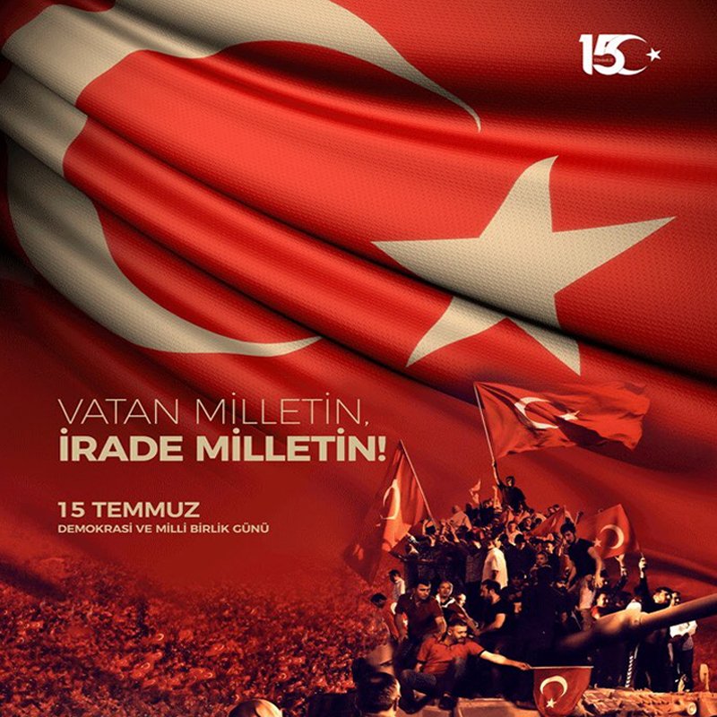 15 Temmuz Milli Birlik ve Demokrasi Günü'nün 3. yıl dönümünde aziz şehitlerimizi saygıyla anıyoruz. 

#15TemmuzGecesi
#Unutmayacagiz
#15TemmuzuUnutma
#15TemmuzuUnutmaUnutturma
#15Temmuz2016
#15Temmuz #15TemmuzDestanı