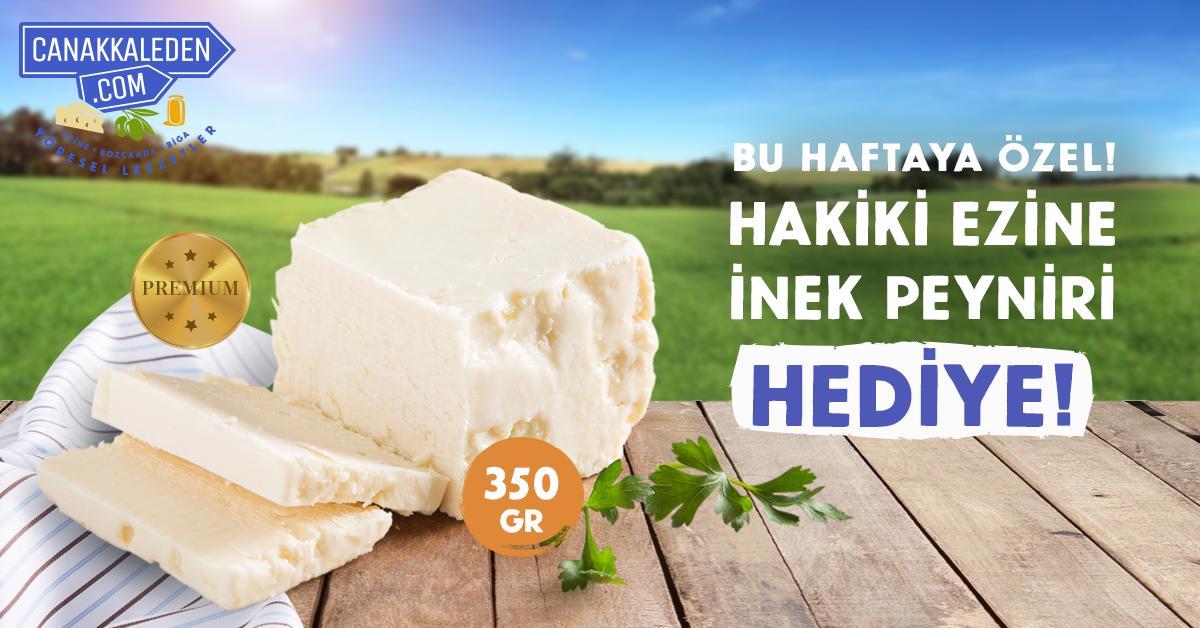 Haftanın kampanyası🔔 canakkaleden.com'dan 85 TL'lik alışveriş yapan herkese Lüx Ezine inek peyniri 350g hediyemiz.🧀 Alışveriş için canakkaleden.com'u ziyaret edin.
