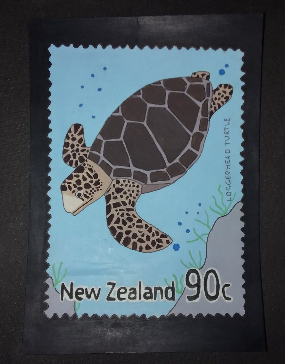 Jesssart1's tweet photo. I finally finished the New Zealand turtle stamp collection 🐢🇳🇿. Which one is your favorite? let me know in the comments. #turtles #stamps #newzealand #savetheturtles https://t.co/7hQxiFFl8R