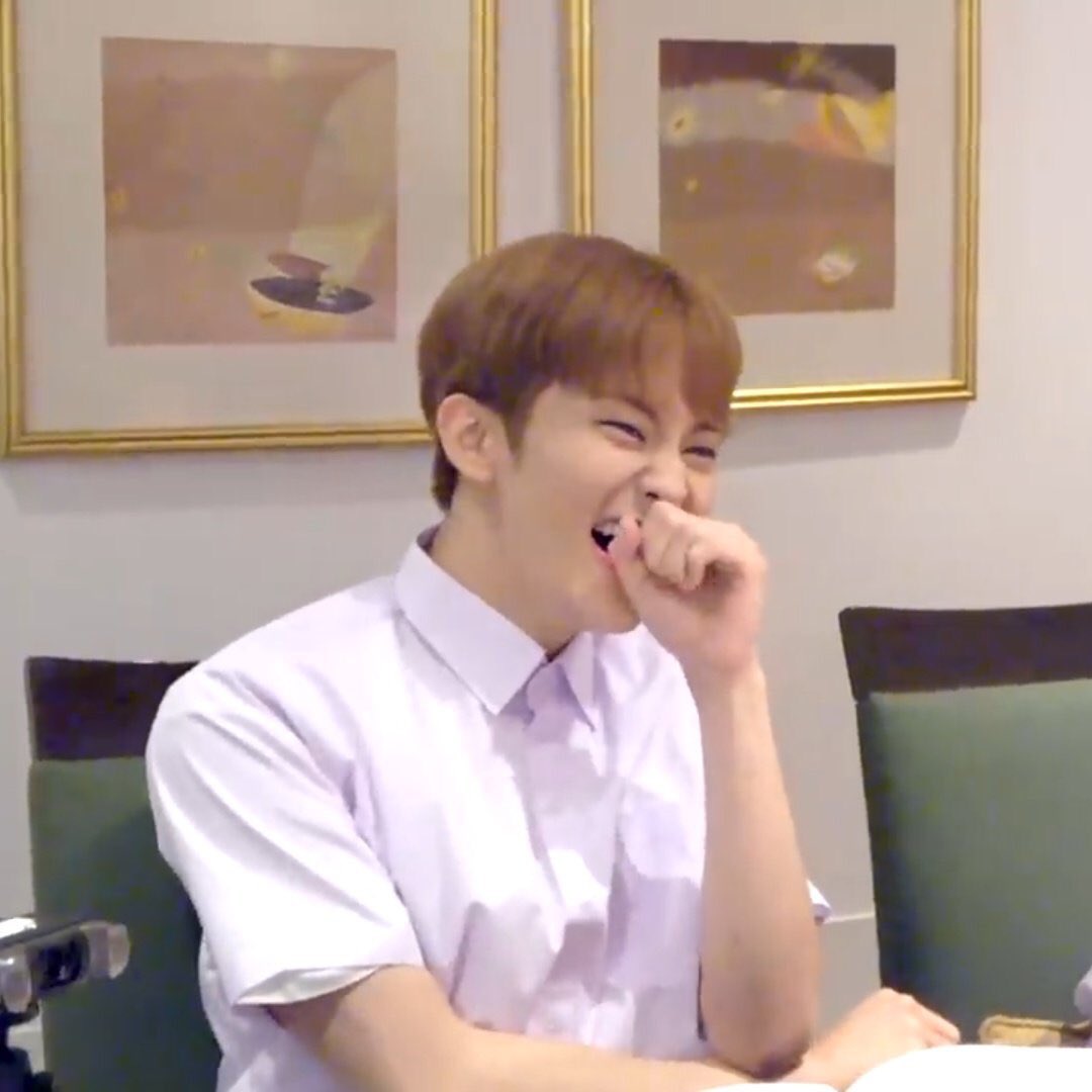 Mark: ok listen...we know that mark wouldn’t be a stoner BUT it would be so cute he would try to smoke with his members and then panic and curl up in a ball and they would have to calm him down. But after he chills he’d laugh SO MUCH and his eyes would get so red awe baby