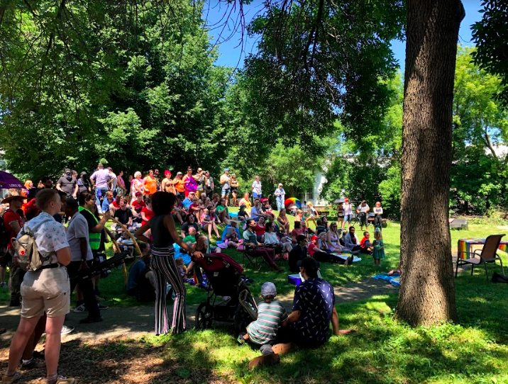 OSAUnmasked's tweet photo. Day one was a real success! Forever reminder that our side is ALL about LOVE and YES we DO have more fun! #GarbageFyreFest https://t.co/0dRKdiWsfQ