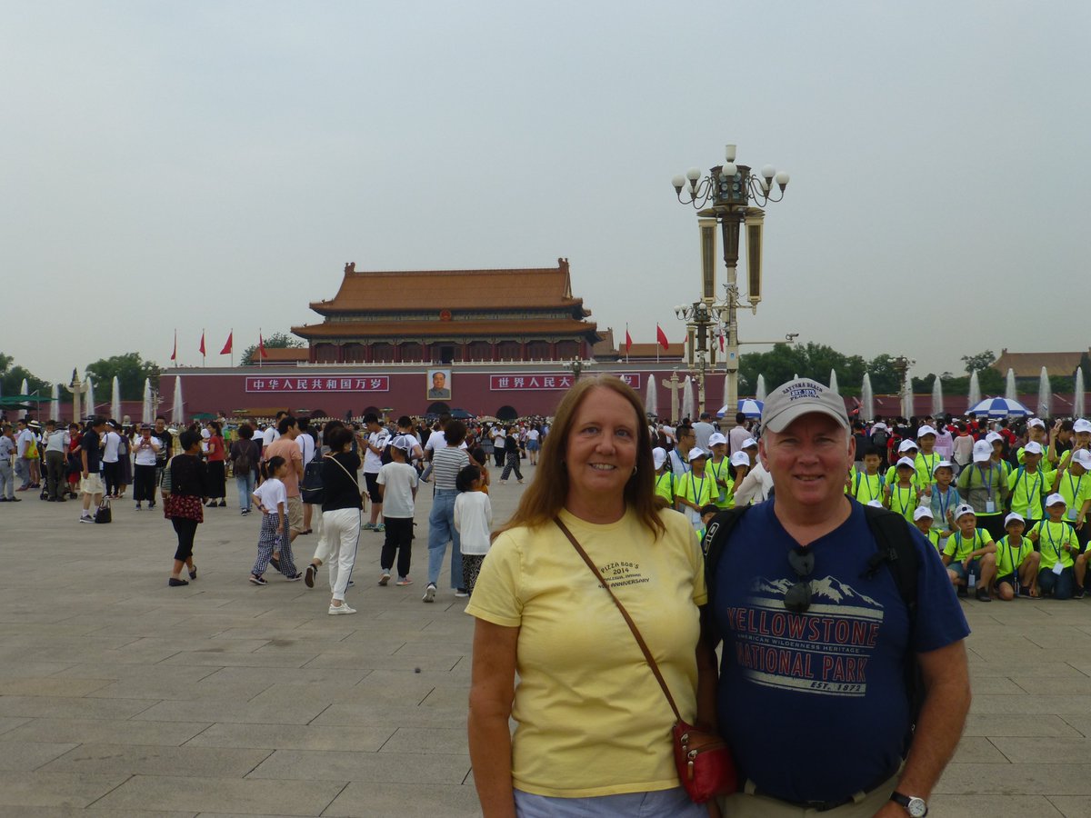 ScottDNolan's tweet photo. Tiananmen Square, about to enter the Forbidden City #roamingraiders https://t.co/M0W961aGiW