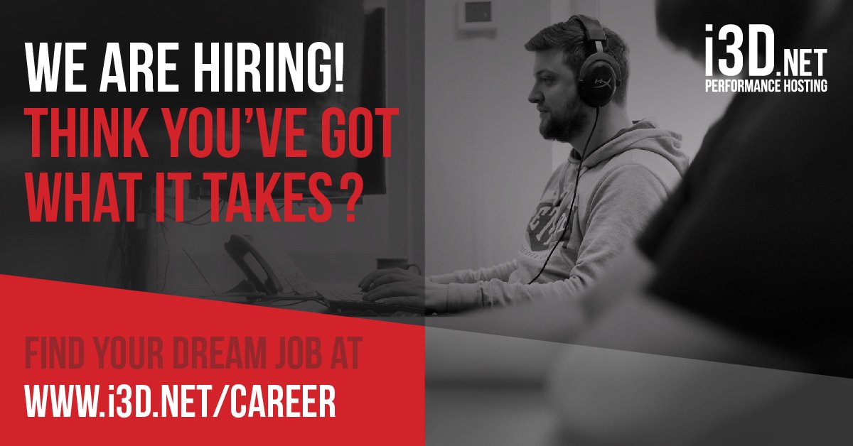 i3D_net's tweet photo. Thinking about starting a career at https://t.co/IKSqyprZJj, a big #globalgamehosting &amp; #performancehosting provider in #Rotterdam? Please check out our #teamleaderdevelopment, #technicaloperationsenigneer, #junioraccountmanager and more #job opportunities
https://t.co/PqByyc26zX https://t.co/oEfxbrgiPF