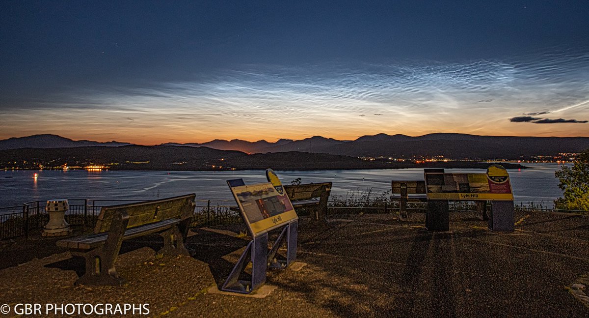 #LyleHill #Greenock #Inverclyde #Scotland with Noctilucent Clouds in the distance. Thanks to <a href="/GBRPhotos/">GBR Photos</a> for the photo. #ScotlandIsNow #VisitScotland #LoveScotland #DiscoverInverclyde #RiverClyde #YCW2020