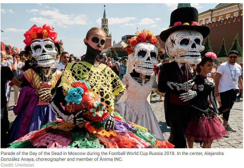 9/ ALL in above photo were  #NXIVM/ESP membersAnima, inc: A theatrical production co., tasked w/ Mexico promotions WORLDWIDE $$$:-Dia De Muertes, Moscow-Central American and Carribbean game ceremonies (Veracruz, 150ML viewers)-Bi-Centennial Celebration  #Mexico-Pan Am Games