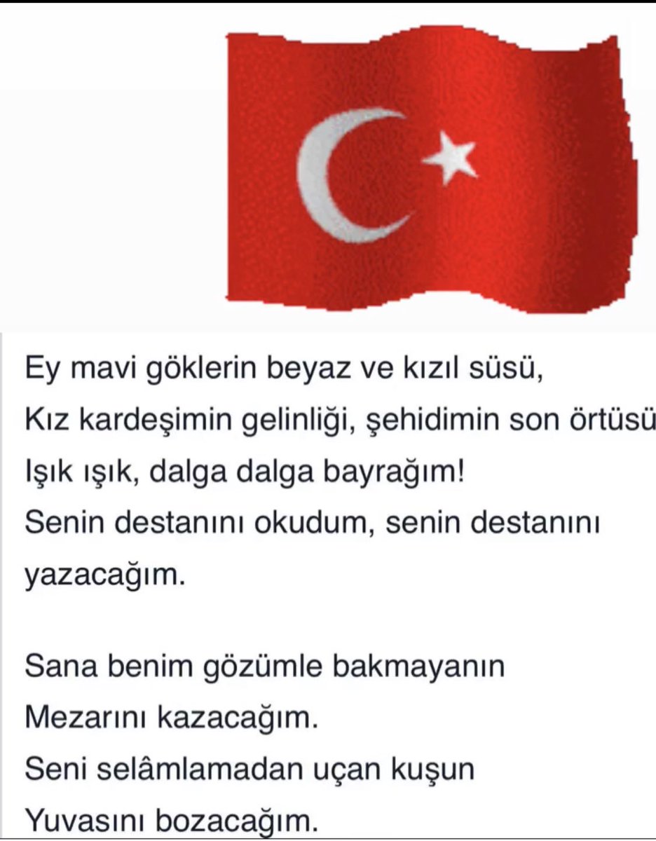 Bu bayrak,vatan,demokrasi ve cumhuriyet icin canini feda eden tum sehitlerimize rahmet diliyorum.Gazilerimize sukranlarimi sunuyorum.