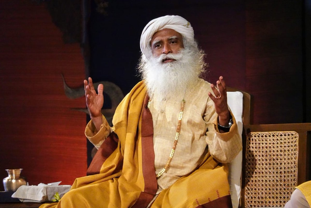 ishafoundation's tweet photo. The talk that started with mythology steered its way into ecology, and @SadhguruJV spoke elaborately about his next initiative #CauveryCalling and the need for "officiating the marriage between ecology and economy." #IntheLapoftheMaster https://t.co/tBxgFaEgTp