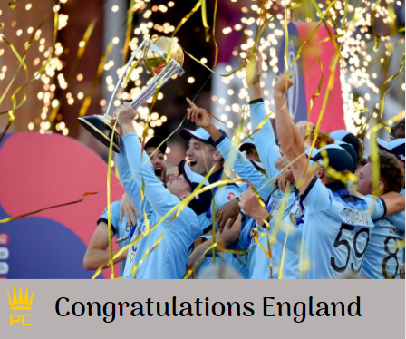 Congratulations #EnglandCricketTeam for winning #CricketWorldCupFinal. #NewZealand you played brilliantly. 

#CWC19Final #ENGvsNZ #ICCRules #EngvNZL #ICCWC2019 #MondayMotivation #WimbledonFinal 

primecaptain.com